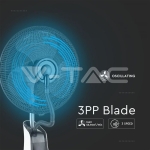 80W LED Вентилатор Мъгла Дистанционно 3 Перки 17 инча