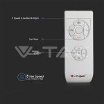 65W LED Тяло/Вентилатор Дистанционно 3 Перки Бял