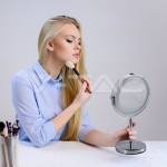 3 LED Огледало Настолно 4 x AA Батерии Тяло Никел