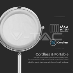 3 LED Огледало Настолно 4 x AA Батерии Тяло Никел