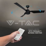 65W LED Сиво Тяло/Вентилатор Дистанционно 3 Перки Черни