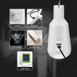 LED Крушка 7W Аварийна светлина и Соларен панел