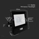 20W LED Прожектор PIR Сензор SAMSUNG Чип Черно Тяло 6400K 1М Кабел