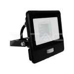 20W LED Прожектор PIR Сензор SAMSUNG Чип Черно Тяло 6400K 1М Кабел