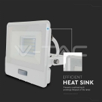 20W LED Прожектор PIR Сензор SAMSUNG Чип Бяло Тяло 4000K 1М Кабел