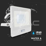 30W LED Прожектор PIR Сензор SAMSUNG Чип Бяло Тяло 4000K 1М Кабел