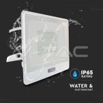 50W LED Прожектор PIR Сензор SAMSUNG Чип Бяло Тяло 6400K 1М Кабел