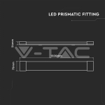 50W LED Линейно Тяло SAMSUNG Чип 150см 120 lm/W 4000K