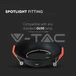 GU10 Корпус Кръг Черен