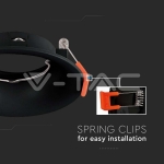 GU10 Корпус Кръг Черен