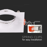 GU10 Корпус Квадрат Бял