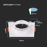 GU10 Корпус Квадрат Бял