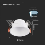 GU10 Корпус Кръг Бял