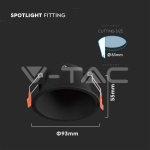 GU10 Корпус Кръг Черен