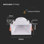 GU10 Корпус Квадрат Бял