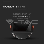 GU10 Корпус Квадрат Черен