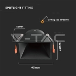 GU10 Корпус Квадрат Черен