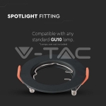 GU10 Корпус Кръг Черен