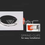 GU10 Корпус Квадрат Бял