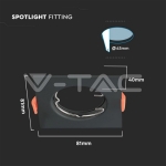 GU10 Корпус Квадрат Черен