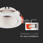 GU10 Корпус Кръг Бяла Рамка с Бял Рефлектор