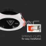 GU10 Корпус Кръг Бяла Рамка с Черен Рефлектор