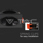 GU10 Корпус Квадрат Черна Рамка с Черен Рефлектор