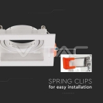 GU10 Корпус Квадрат Бял