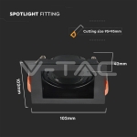 GU10 Корпус Квадрат Черен