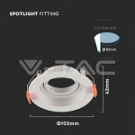 GU10 Корпус Кръг Бял