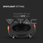 GU10 Корпус Кръг Черен