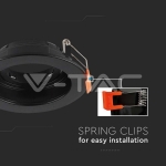 GU10 Корпус Кръг Черен