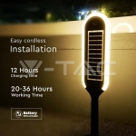 5W LED Соларно Градинско Тяло Сензор 4000К