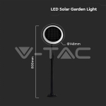 3W LED Соларно Градински Тяло Черно Бяло Тяло 4000K 2бр.