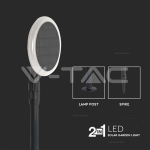 3W LED Соларно Градински Тяло Черно Бяло Тяло 3000K 2бр.