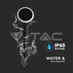 8W LED Соларно Градински Тяло Черно Бяло Тяло 4000K