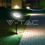 8W LED Соларно Градински Тяло Черно Бяло Тяло 3000K