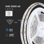 LED Лента SMD5050 60 LEDs Топло 3000K IP65