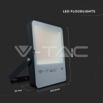 150W LED Прожектор SMD SAMSUNG Chip Черно Тяло 6500K 160 lm/W