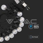 Градински Гирлянд с 10бр. Крушки 3000K 5м.