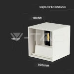 12W Стенна Лампа Bridgelux Чип Бяла Квадрат 4000К