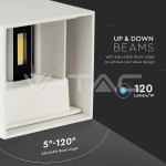 12W Стенна Лампа Bridgelux Чип Бяла Квадрат 4000К