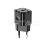 20W Заряден Адаптер 1PD + 1QC Порт Черен