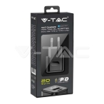 20W Заряден Адаптер 1PD + 1QC Порт Черен