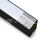 LED Линейно Осветление SAMSUNG Чип 40W Висящо Черно Тяло 3000К 1200x35x67mm