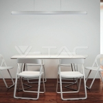 LED Линейно Осветление SAMSUNG Чип 40W Висящо Сребърно Тяло 4000К 1200x35x67mm