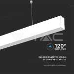 LED Линейно Осветление SAMSUNG Чип 40W Висящо Бяло Тяло 4000К 1200x35x67mm