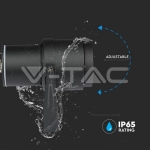 12W  Градинска Лампа Тип Колче Черно Тяло 3000К