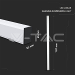 LED Линейно Осветление SAMSUNG Чип 40W Висящо Бяло Тяло 4000К 1200x50x65mm