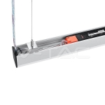LED Линейно Осветление SAMSUNG Чип 40W Висящо Бяло Тяло 4000К 1200x50x65mm